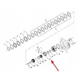 P5p41101112 clutch basket piston, pto shaft