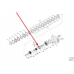 P5p41101112 clutch basket piston, pto shaft