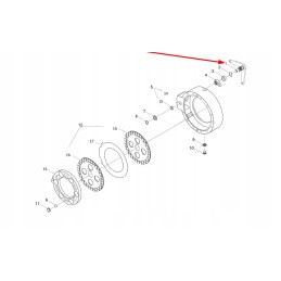 Tb504 432b 1a rear brake pedal cable shaft