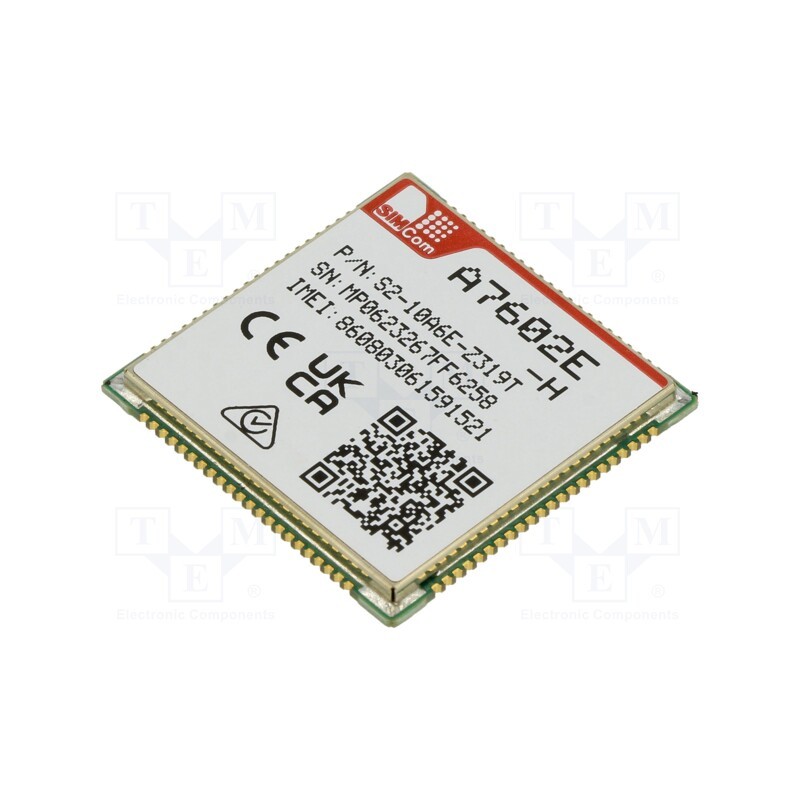 1 pcs x SIMCOM - S2-10A6E - Module: LTE, Down: 150Mbps, Up: 50Mbps, SMD, 30x30x2.5mm