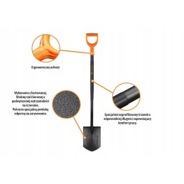 Pointed spade on a metal handle teger mo