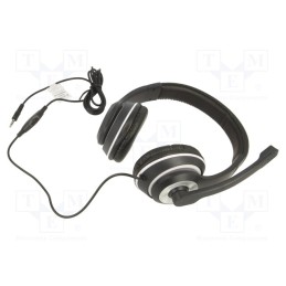 1 pcs x GEMBIRD - MHS-03-BKWT - Headphones with microphone, white,black, Jack 3,5mm, headphones