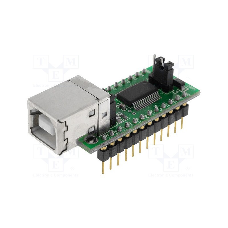 1 pcs x FTDI - UM245R - Module: USB, FIFO, DIP24,USB B, -40÷85°C, 3.3÷5.5VDC