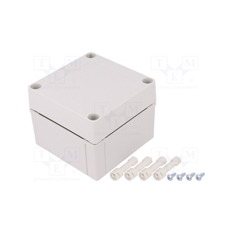 1 pcs x FIBOX - PC 95/75 HG - Enclosure: multipurpose, X: 100mm, Y: 100mm, Z: 75mm, MNX, grey, IK08