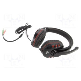 1 pcs x GEMBIRD - GHS-402 - Headphones with microphone, black, Jack 3,5mm x2, 1.8m, 32Ω