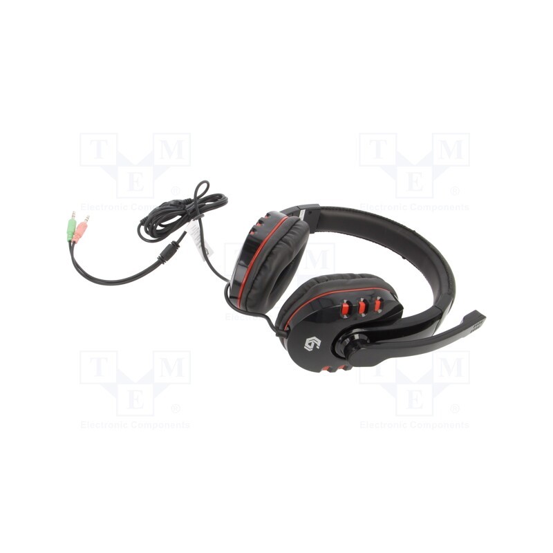 1 pcs x GEMBIRD - GHS-402 - Headphones with microphone, black, Jack 3,5mm x2, 1.8m, 32Ω