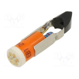 1 pcs x CML INNOVATIVE TECHNOLOGIES - 15041358 - Indicator: LED, T5,5K, orange, plastic, 24VDC, -20÷60°C