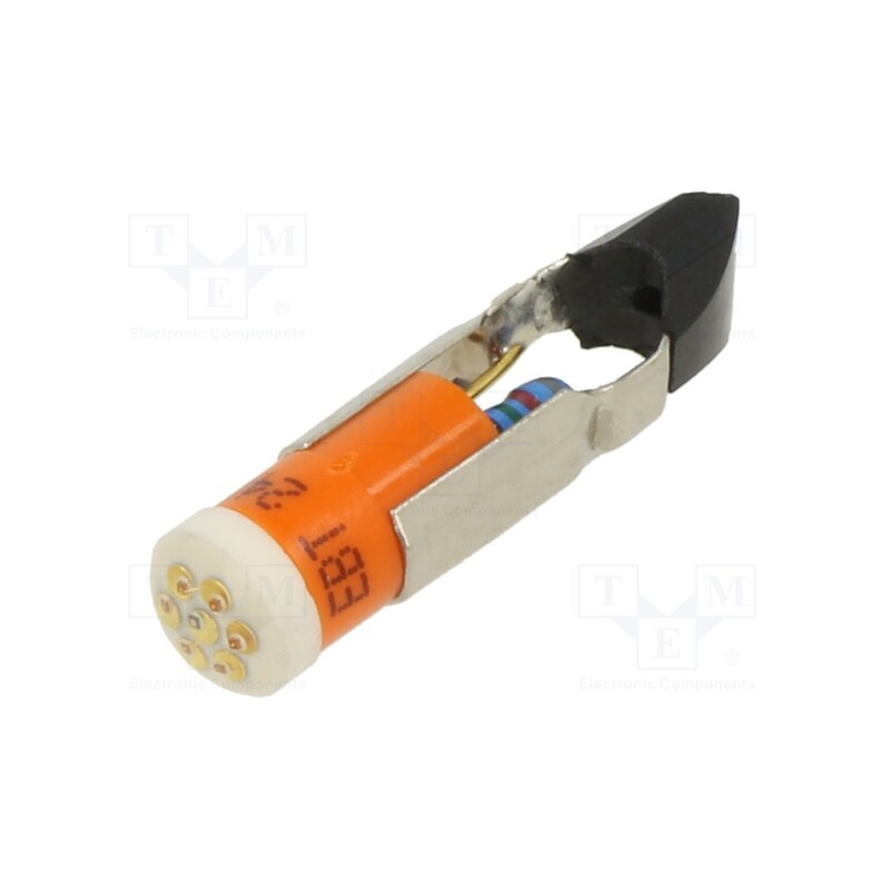 1 pcs x CML INNOVATIVE TECHNOLOGIES - 15041358 - Indicator: LED, T5,5K, orange, plastic, 24VDC, -20÷60°C