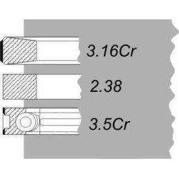 Piston rings set john deer 106 50 22515v0 8