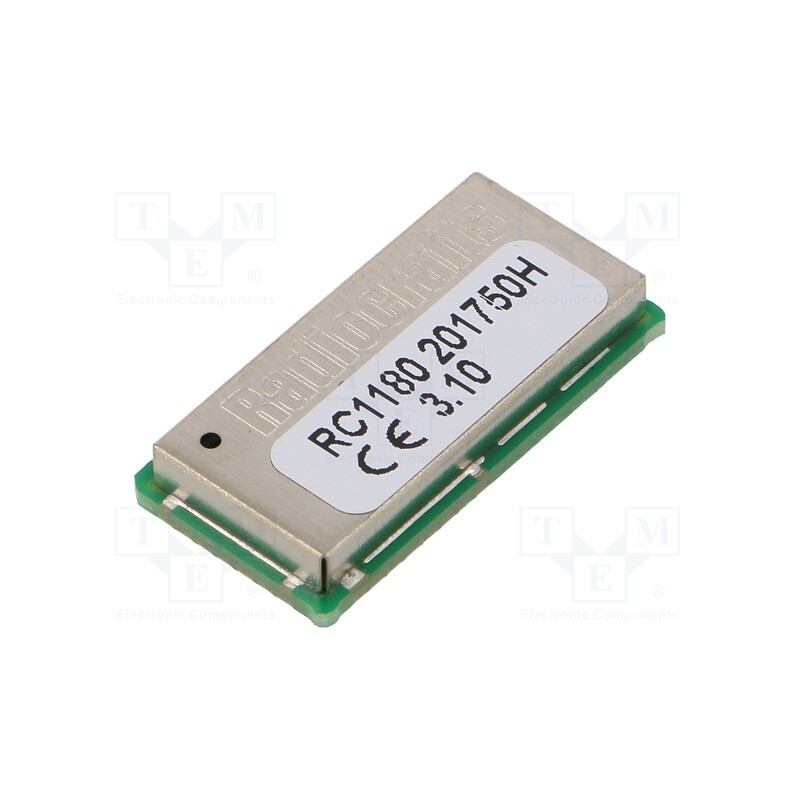 1 pcs x RADIOCRAFTS - RC1180-MBUS3 - Module: RF, UART, -101dBm, 2÷3.6VDC, 10dBm, SMD, 12.7x25.4x3.3mm