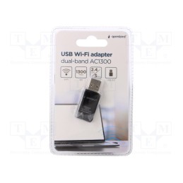 1 pcs x GEMBIRD - WNP-UA1300-02 - PC extension card: WiFi network, USB A plug, USB 3.0, black