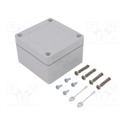 1 pcs x SPELSBERG - 10040301 - Enclosure: multipurpose, X: 82mm, Y: 84mm, Z: 55mm, TG ABS, ABS, grey