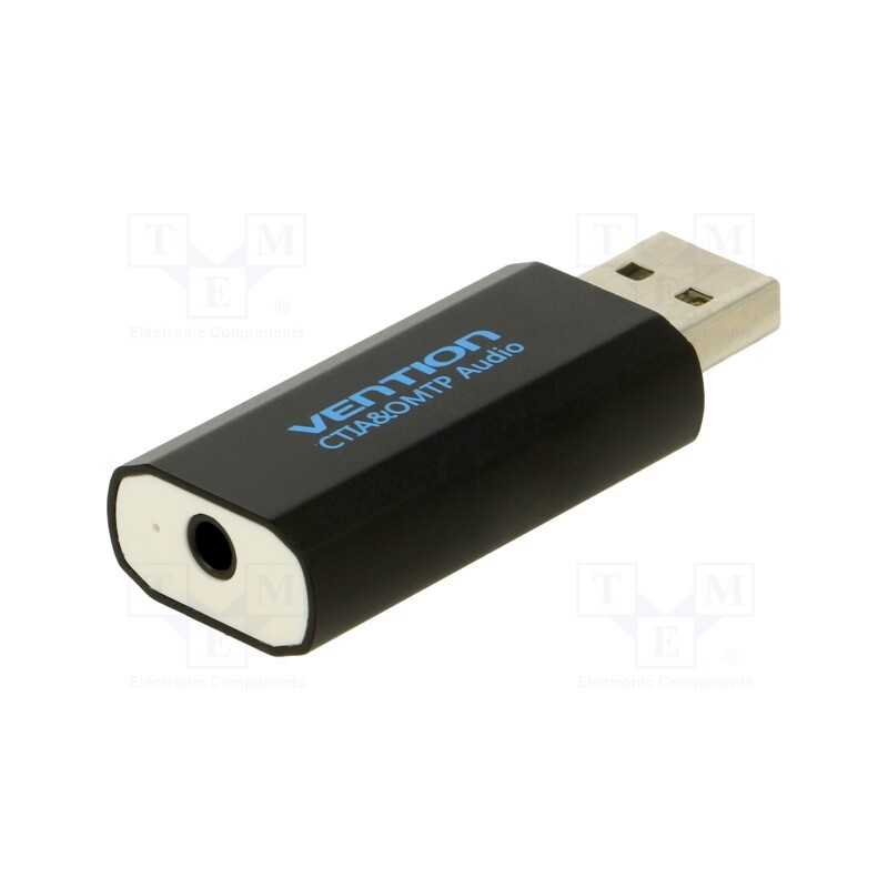 1 pcs x VENTION - VAB-S16-B - PC extension card: sound, black, Jack 3.5mm socket,USB A plug