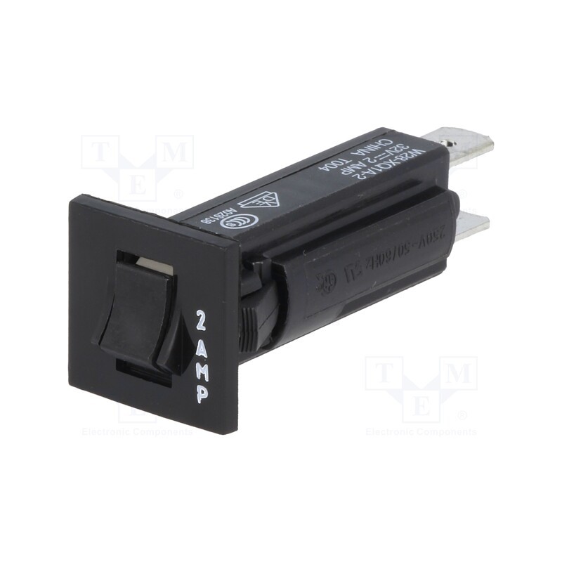 1 pcs x TE Connectivity - 3-1393250-2 - Circuit breaker, Urated: 250VAC, 32VDC, 2A, SPST-NC, Poles: 1, Ø16mm