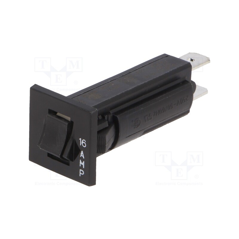 1 pcs x TE Connectivity - 3-1393250-1 - Circuit breaker, Urated: 250VAC, 32VDC, 16A, SPST-NC, Poles: 1, MCB