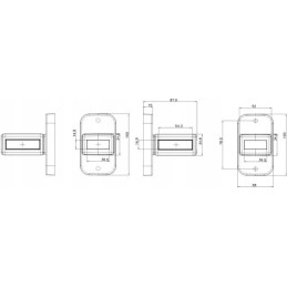 Front and rear marker lamp, straight L