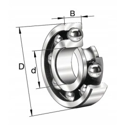 Ball bearing usually 25x62x17 mm ina fag