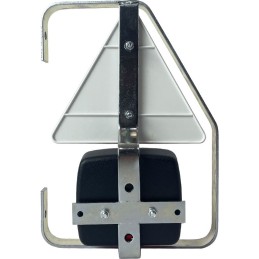 A set of trailer lamps with a bracket, left