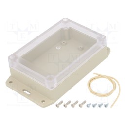 1 pcs x HAMMOND - RP1125BFC - Enclosure: multipurpose, X: 85mm, Y: 125mm, Z: 40mm, Ritec, ABS, IP65