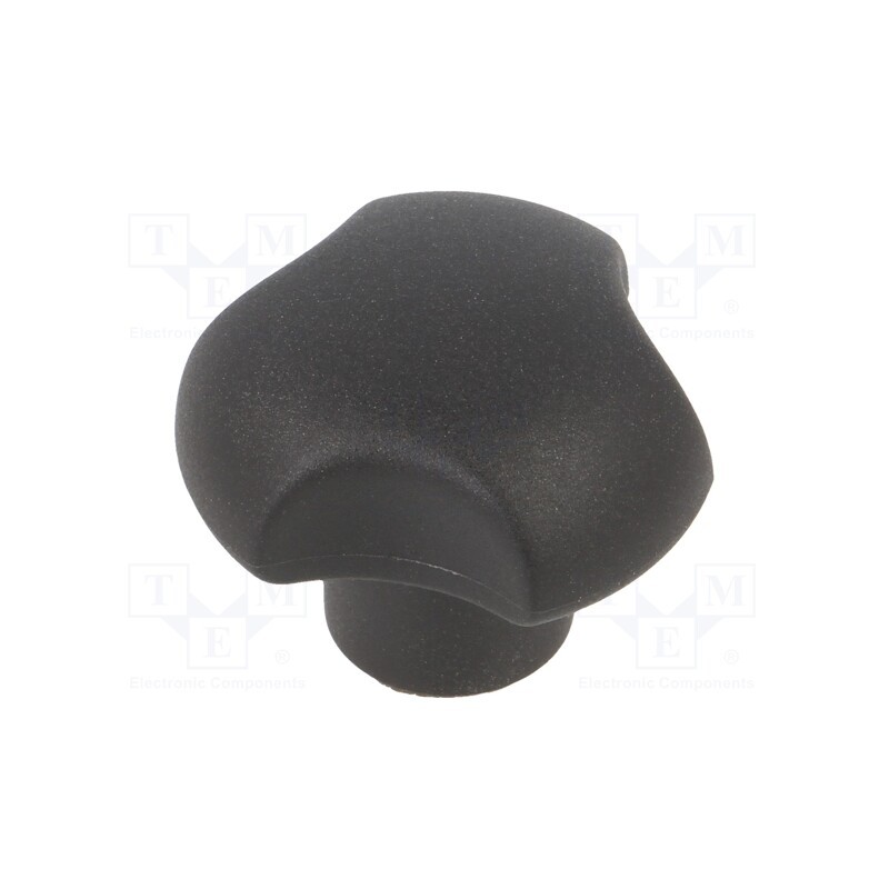 1 pcs x ELESA+GANTER - VTT.25-B-M6 - Knob, Ø: 25mm, Int.thread: M6, 10mm, H: 20mm, technopolymer PA, VTT