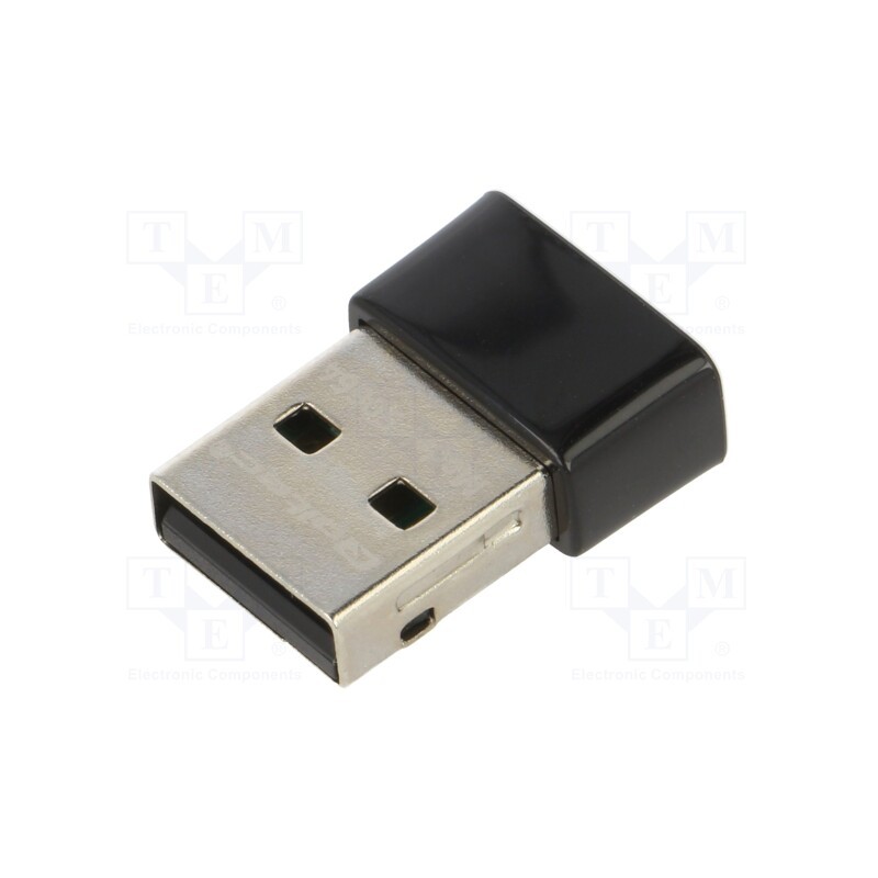 1 pcs x QOLTEC - 50664 - PC extension card: WiFi network, USB 2.0, black, 2.4÷5.8GHz