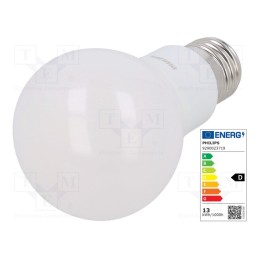 1 pcs x PHILIPS - 8718699769581 - LED lamp, warm white, E27, 230VAC, 470lm, P: 5.5W, 200°, 2700K