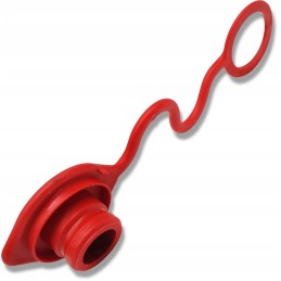 Plug, dust cover, euro socket, red