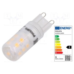 1 pcs x PHILIPS - 8718699766696 - LED lamp, warm white, G9, 230VAC, 300lm, P: 2.6W, 300°, 2700K