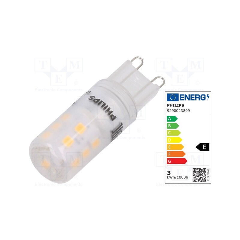 1 pcs x PHILIPS - 8718699766696 - LED lamp, warm white, G9, 230VAC, 300lm, P: 2.6W, 300°, 2700K