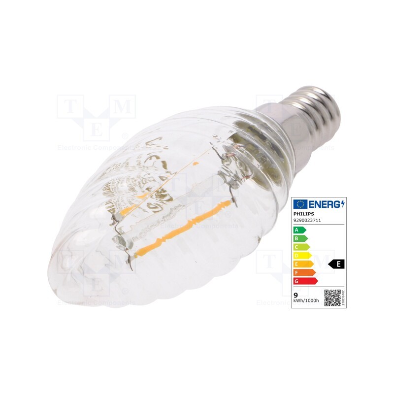 1 pcs x PHILIPS - 8718699762353 - LED lamp, warm white, E14, 230VAC, 250lm, P: 2W, 2700K, CRImin: 80