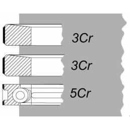 Piston rings set 740 1000106 for cr piston cr