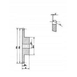 Chain wheel 1 2 x5 16 z33 standard