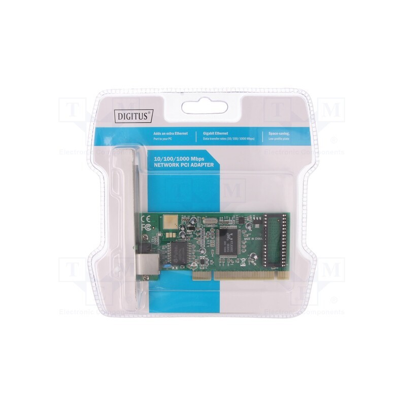 1 pcs x DIGITUS - DN-10110 - PC extension card: PCI, PCIe,RJ45 socket