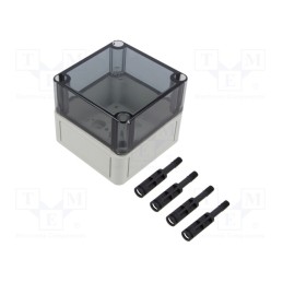 1 pcs x SPELSBERG - 11150301 - Enclosure: multipurpose, X: 94mm, Y: 94mm, Z: 81mm, TK PS, grey, IP66