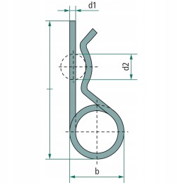 Spring cotter pin 97mm 34mm 4mm rubig
