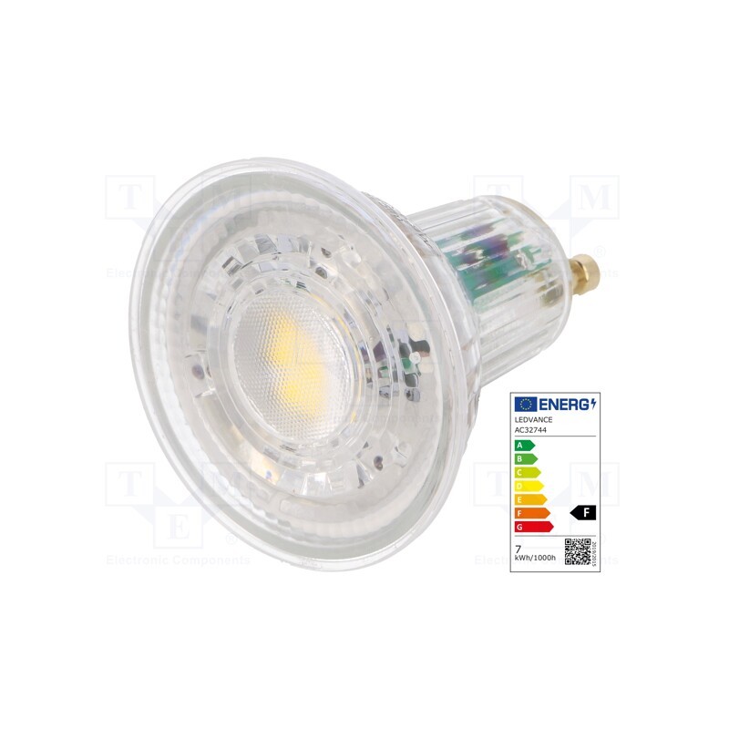 1 pcs x ams OSRAM - 4058075096660 - LED lamp, neutral white, GU10, 230VAC, 575lm, P: 6.9W, 36°, 4000K