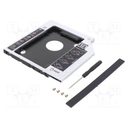 1 pcs x QOLTEC - 51868 - Hard discs housing: 2,5', Enclos.mat: aluminium, 122x122x9.5mm