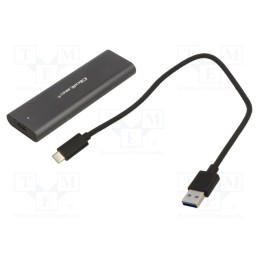 1 pcs x QOLTEC - 50311 - Hard discs housing: M.2, PnP, SATA III,USB 3.1, 36x116x12mm