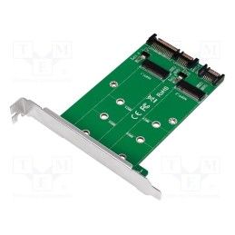 1 pcs x LOGILINK - PC0086 - SATA to M.2 adapter, Poles number: 2, silver, Support: SATA,SSD