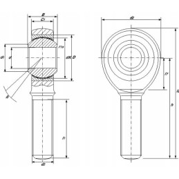 Cylinder eye with right external thread oe 16 g