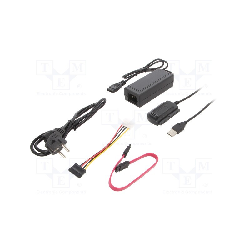 1 pcs x GEMBIRD - AUSI01 - USB to SATA adapter, IDE plug,SATA plug,USB A plug, USB 2.0