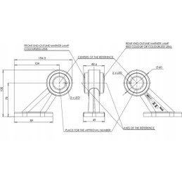 LED side marker lamp right 12 24v kramp