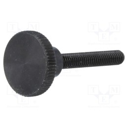 1 pcs x ELESA+GANTER - DIN 464-M4-25 - Knob, Ø: 16mm, Ext.thread: M4, 25mm, H: 9.5mm, steel, knurled