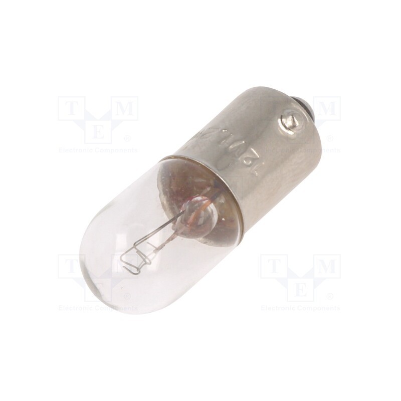 2 pcs x BRIGHTMASTER - LAMP 7125 - Filament lamp: bayonet, BA9S, 12VDC, 100mA, Bulb: T3 1/4, 1.2W