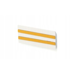 Rectangular orange reflector, glued