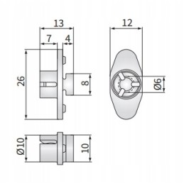 Reflector mounting clip 0261