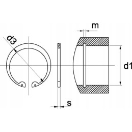 Internal securing ring RVS 16mm