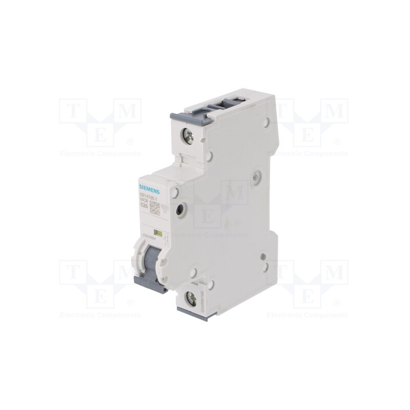 1 pcs x SIEMENS - 5SY4125-7 - Circuit breaker, 230/400VAC, Inom: 25A, Poles: 1, Charact: C, 10kA