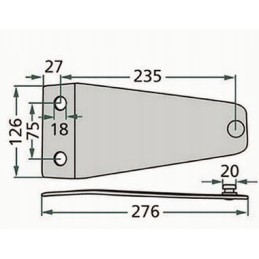 Lawn mower blade holder 1040560 Kverneland Deutz Fah