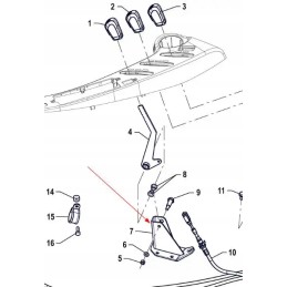 P5s59201032 hydraulic control lever base